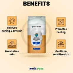 Earthbath Oatmeal & Aloe Grooming Wipes for Dogs & Cats Vanilla & Almond 100 Count