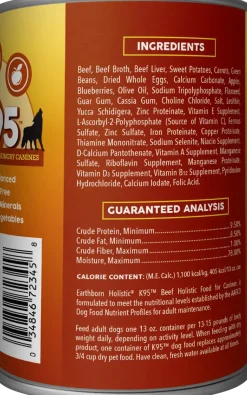Earthborn Holistic K95 Grain-Free Meat Protein Wet Dog Food Beef 13-oz