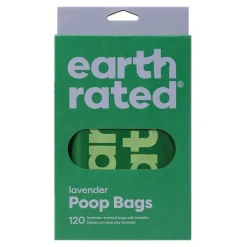Earth Rated Easy-Tie Lavender Scented Dog Poop Bags with Handles 120 Count