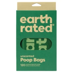 Earth Rated Easy-Tie Unscented Dog Poop Bags with Handles 120 Count