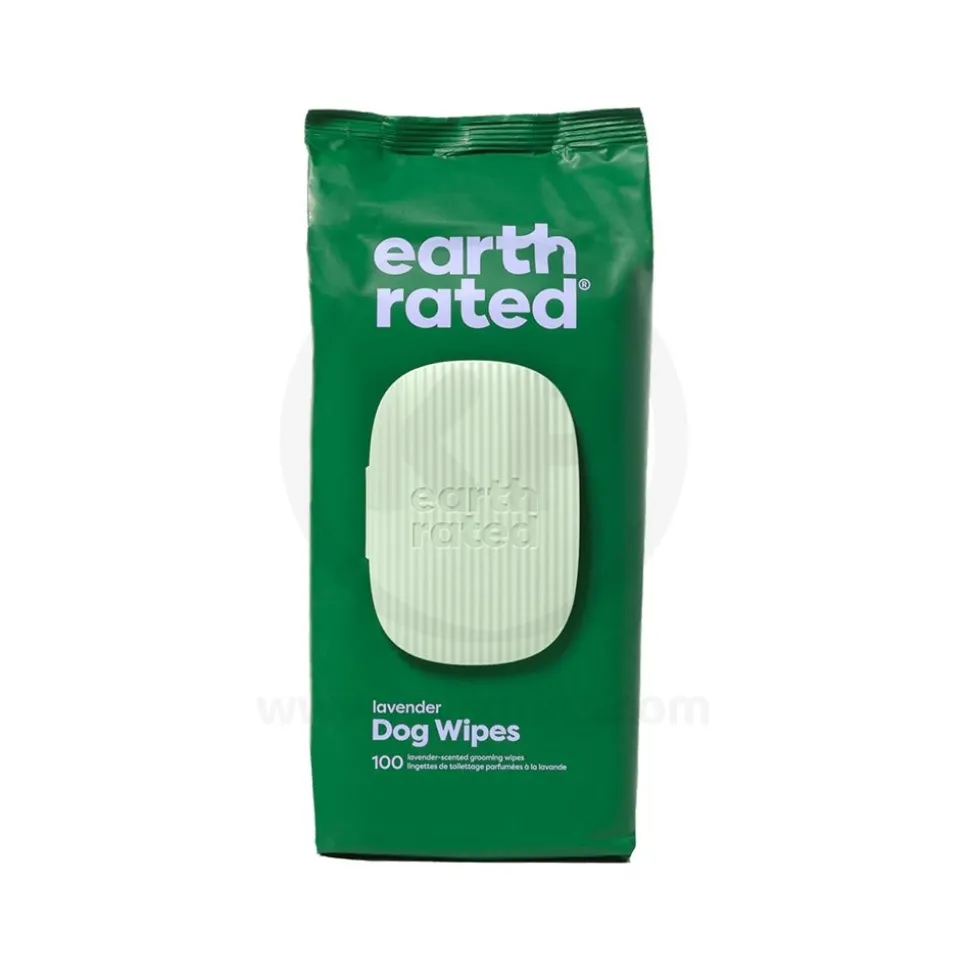 Earth Rated Textured Thick Hypoallergenic Lavender Scented Dog Grooming Wipes 100 Count