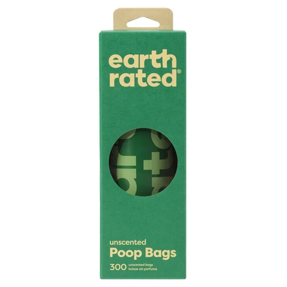 Earth Rated Unscented Dog Poop Bag on Refill Rolls 300 Count