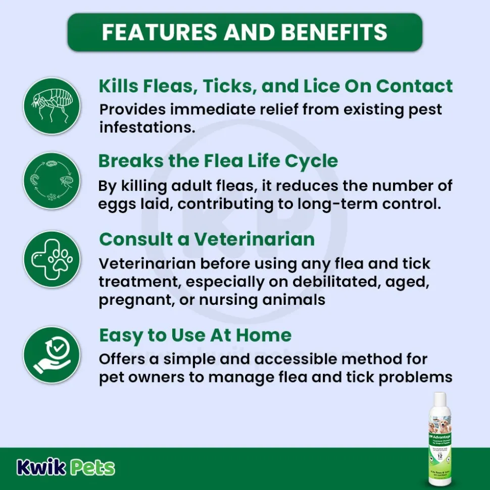 Elanco Advantage Flea & Tick Shampoo for Dogs & Puppies 8-oz