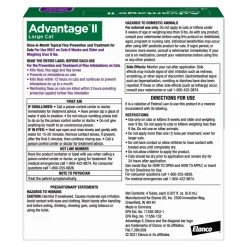 Elanco Advantage II 4-Month Supply Topical Flea Treatment & Prevention for Large Cats Over 9 lbs