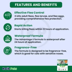 Elanco Advantage II 4-Month Supply Topical Flea Treatment & Prevention for Small Cats 5-9 lbs