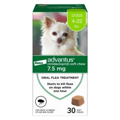 Elanco Advantus Oral Flea Treatment Soft Chews for Small Dogs 4-22 lbs 30 Count