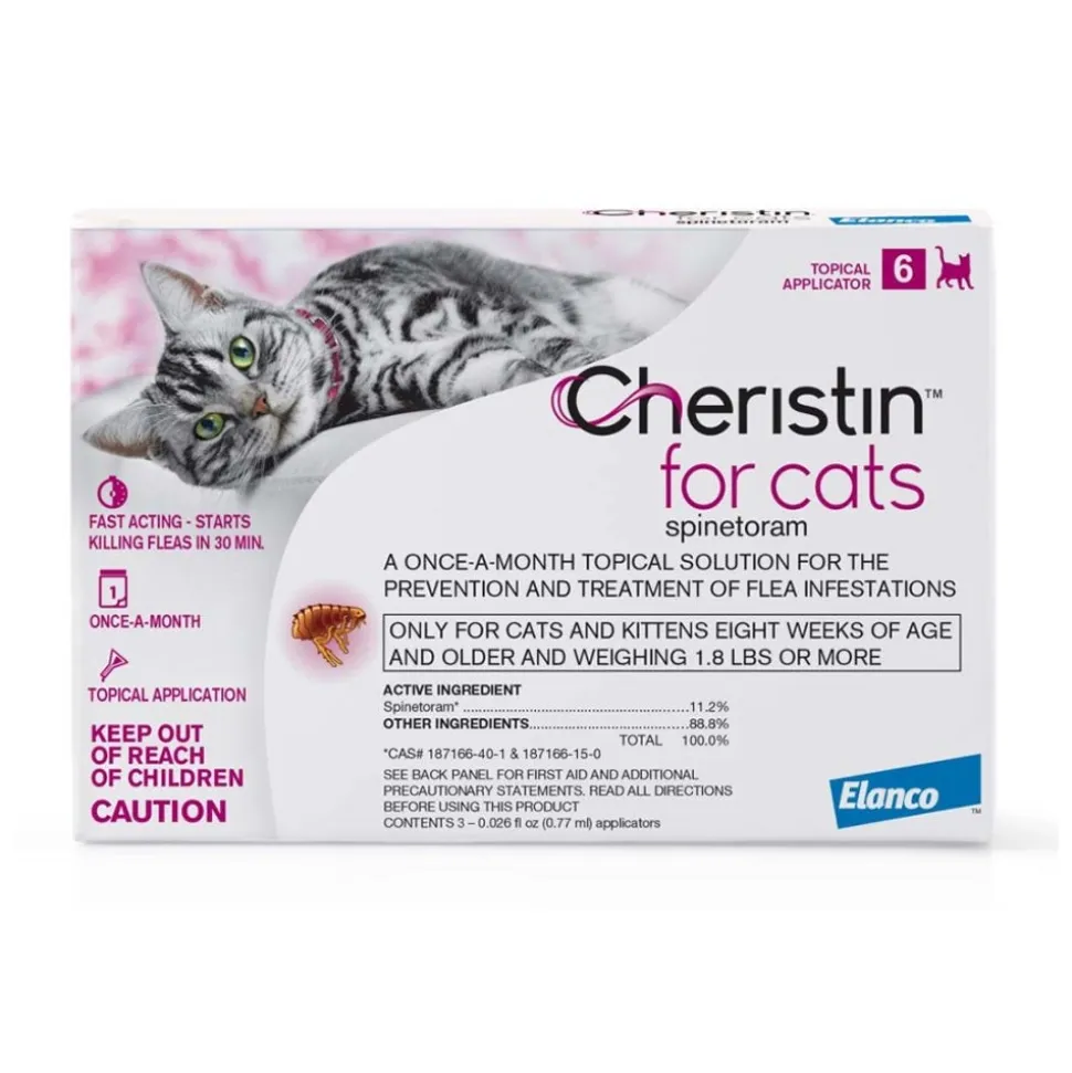 Elanco Cheristin Topical Flea Treatment & Prevention for Cats 6 Count