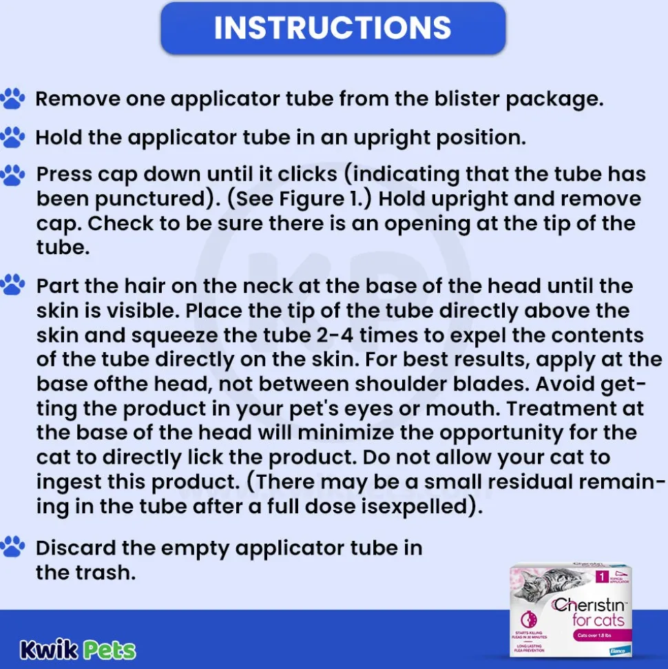 Elanco Cheristin Topical Flea Treatment & Prevention for Cats 1 Count