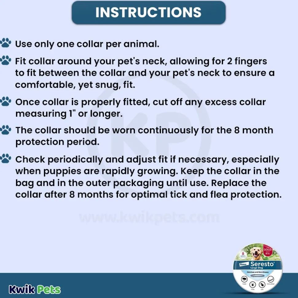 Elanco Seresto Flea & Tick Treatment & Prevention Collar for Large Dogs Over 18 lbs