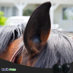 Equine Healthcare International Pony Smooth Style Pomms Horse Ear Plugs Black 4 Count