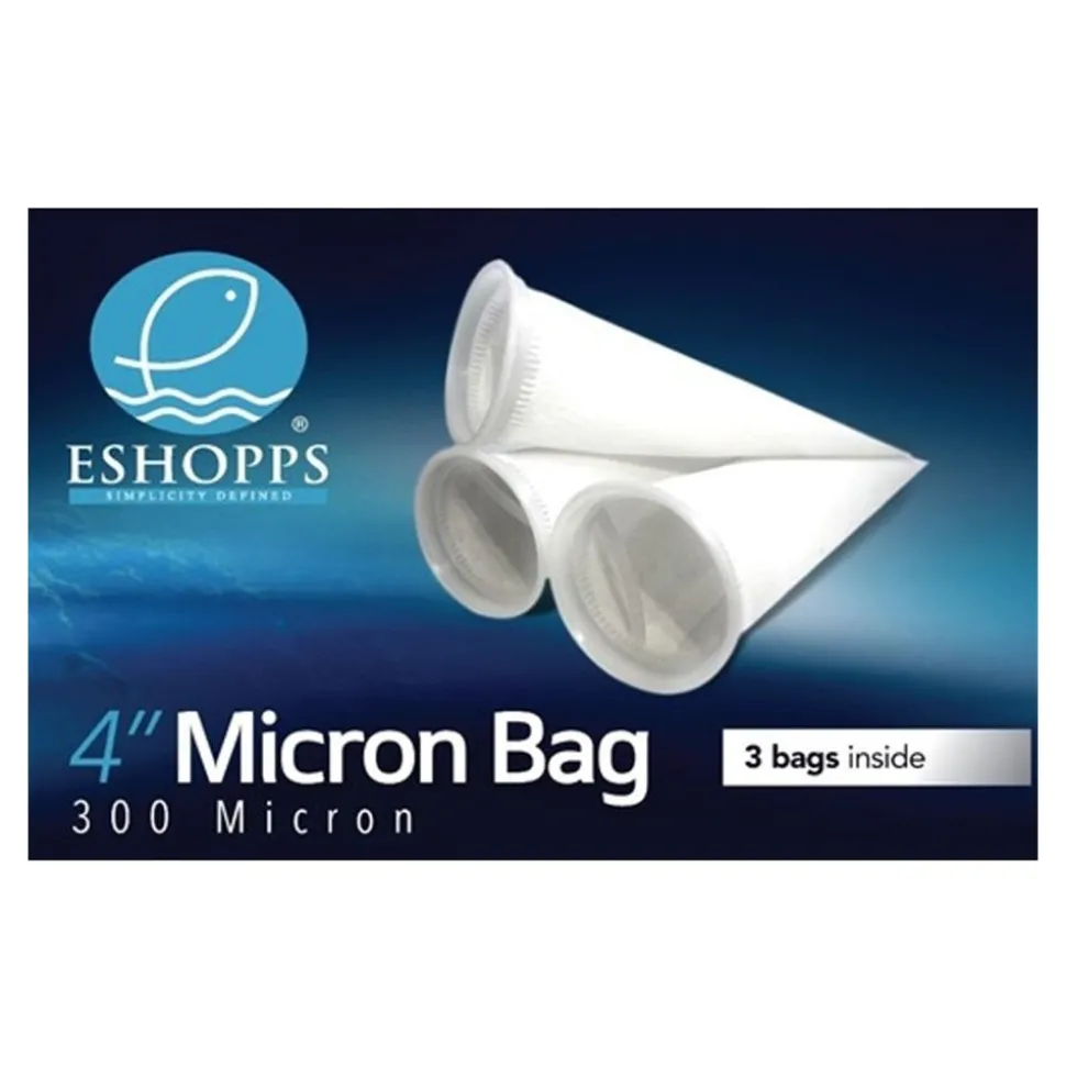 Eshopps 300 Micron Round Filter Sock White 4-in 3 Count