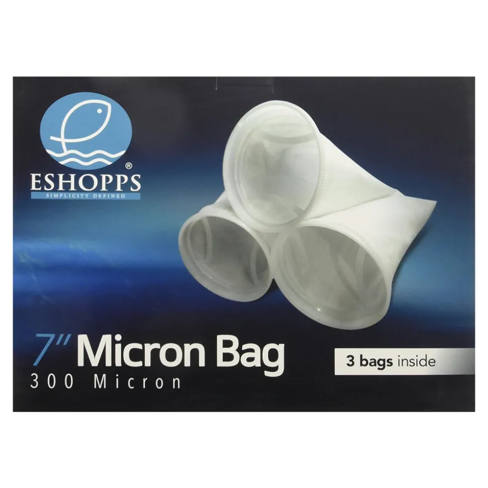 Eshopps 300 Micron Round Filter Sock White 7-in 3 Count