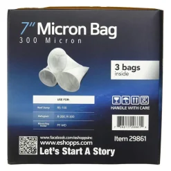Eshopps 300 Micron Round Filter Sock White 7-in 3 Count