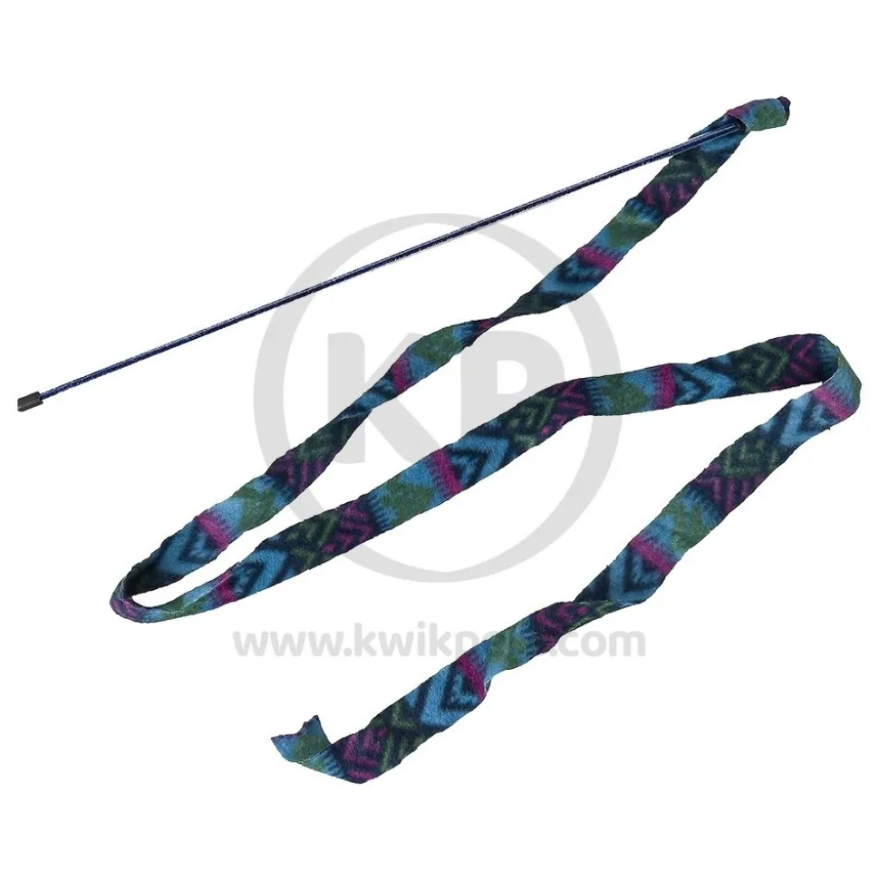 Ethical Pet Cat Prancer Fleece Frenzy Wand Cat Toy Assorted One Size