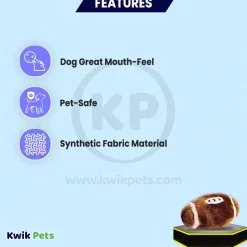 Ethical Pet Plush Dog Toy Football 4.5-in