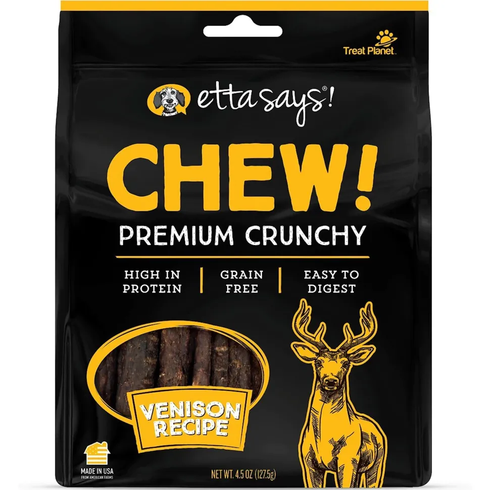 Etta Says! Chew! Premium Crunchy Venison Dog Treats 4.5-oz