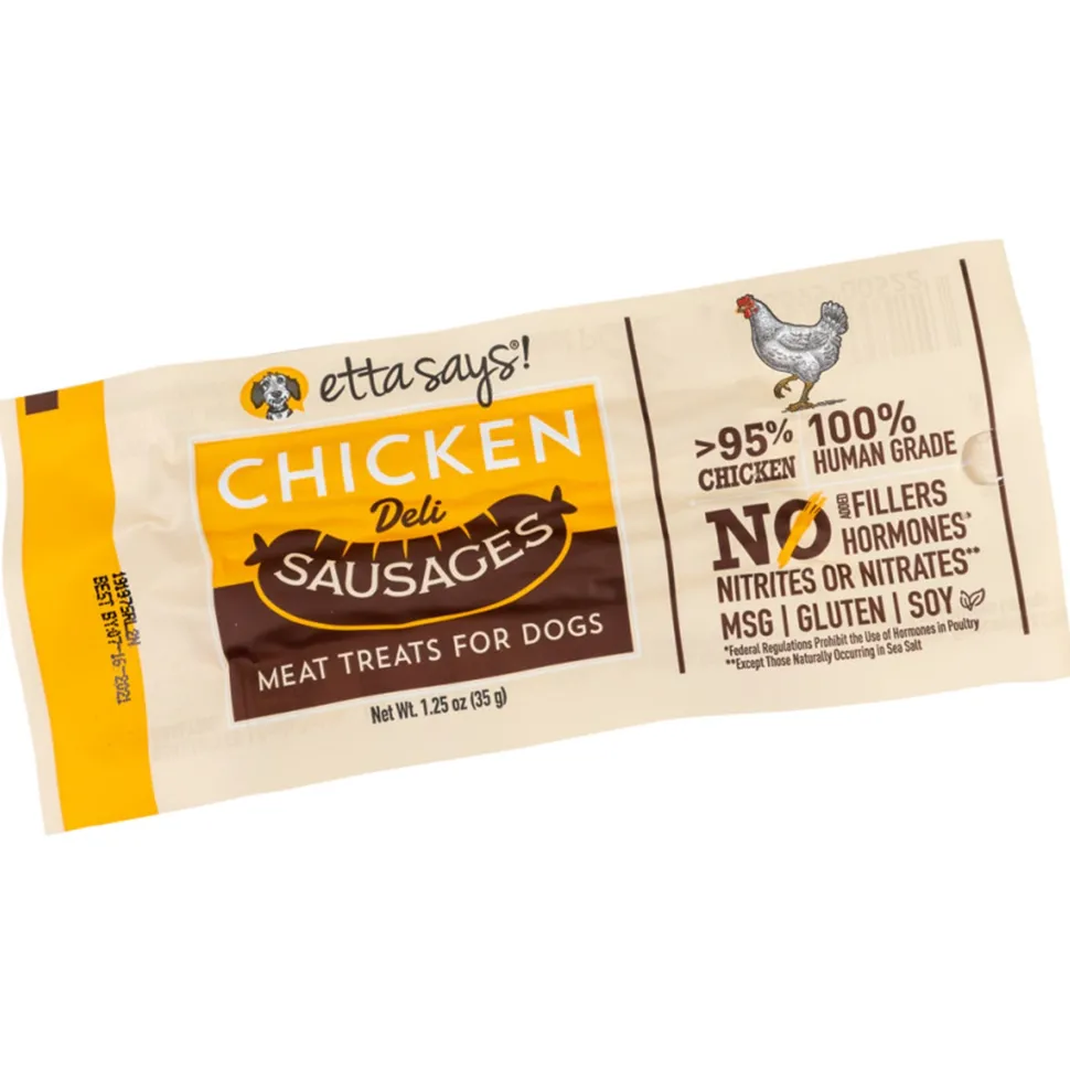 Etta Says! Chicken Deli Sausages Meat Dog Treat 1.25-oz