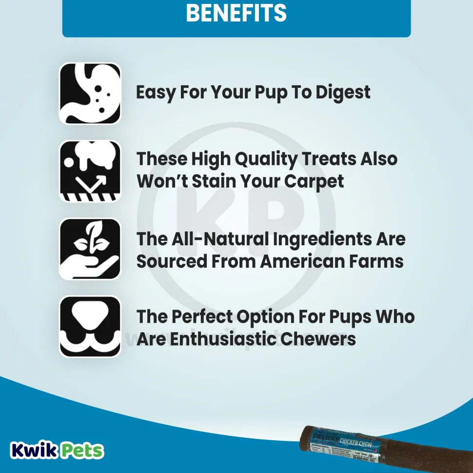 Etta Says! Deluxe Chicken Chews Dog Treat 7-in