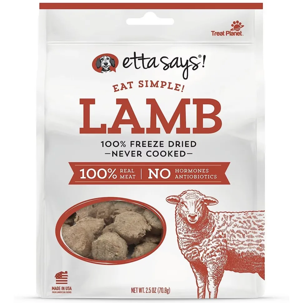 Etta Says! Eat Simple 100% Freeze Dried Never Cooked Lamb Dog Treats 2.5-oz