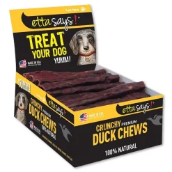 Etta Says! Premium Crunchy Duck Chews Dog Treat 4-in 36 Count