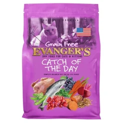 Evanger’s Grain-Free Catch of the Day Cat & Kitten Dry Food 4.4-lb