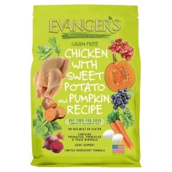 Evanger's Grain-Free Chicken with Sweet Potato & Pumpkin Recipe Dry Dog Food 4.4-lb