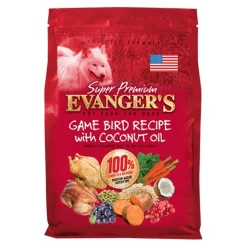 Evanger’s Super Premium Dry Dog Food Game Bird Recipe with Coconut Oil 4.4-lb