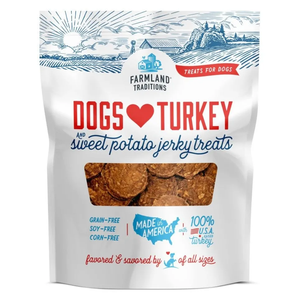 Farmland Traditions Dogs Love Turkey & Sweet Potato Jerky Dog Treats 16-oz