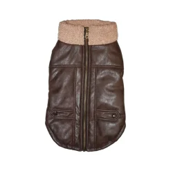 Fashion Pet Bomber Jacket Brown Extra-Large