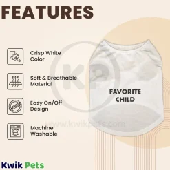 Fashion Pet Cosmo Favorite Child Tee White Small
