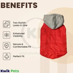 Fashion Pet Cosmo Vest w/Hood Red XL
