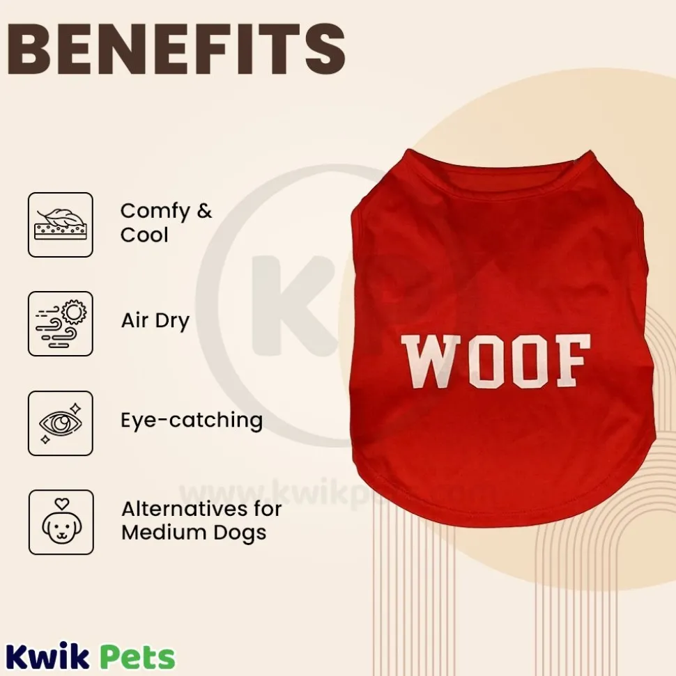 Fashion Pet Cosmo Woof Tee Red Medium