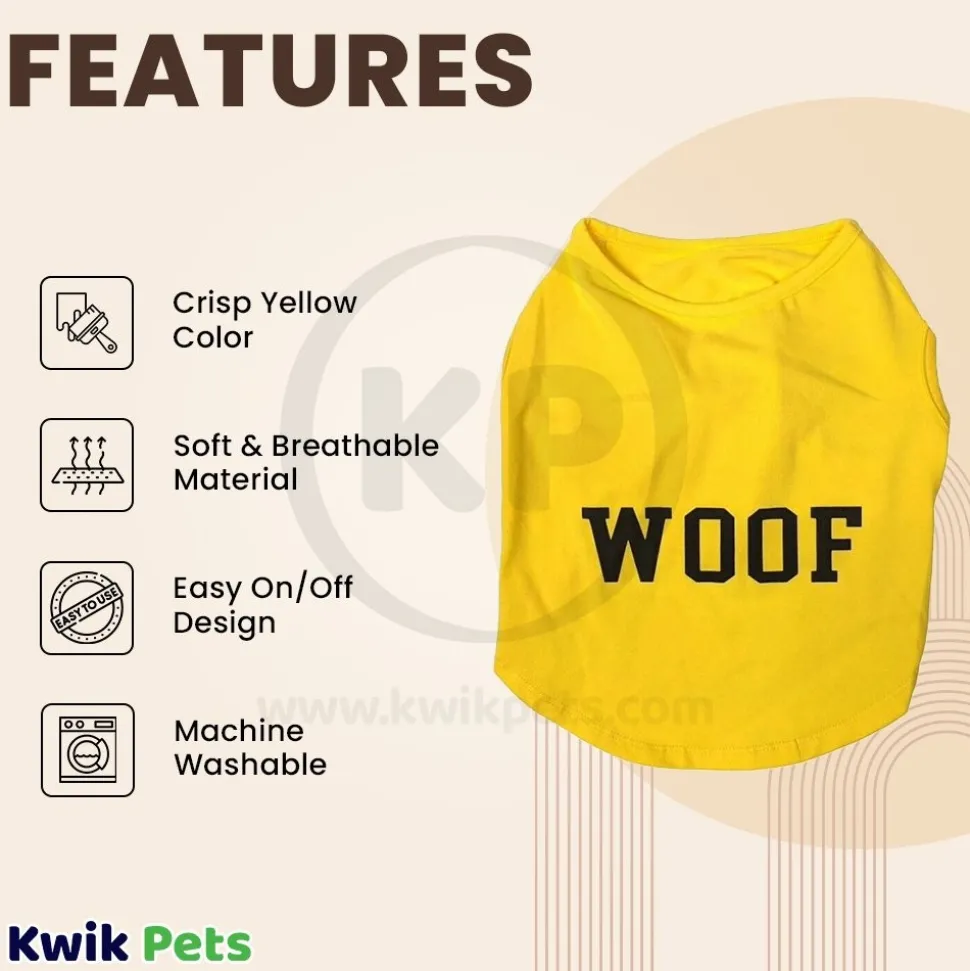 Fashion Pet Cosmo Woof Tee Yellow Small