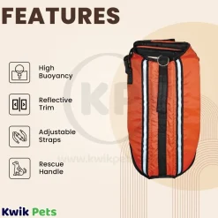 Fashion Pet Dog Life Vest Orange Small