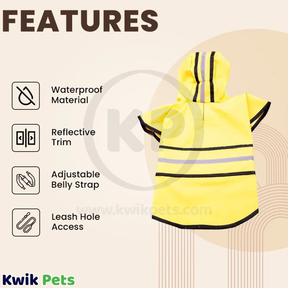 Fashion Pet Rainy Day Slicker Yellow Medium