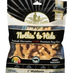 Fieldcrest Farms Nothin' To Hide Ultra Wishbone Dog Treat Beef 3 in 12 Count