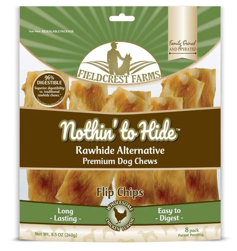 Fieldcrest Farms Nothin' To Hide Flip Chips Dog Treat Chicken 8 Count