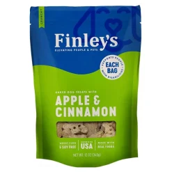 Finley's Crunchy Biscuits Dog Treats Apple & Cinnamon 12-oz