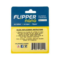 Flipper Cleaner Stainless Steel Replacement Blades for Glass Aquariums Black Nano 2 Count