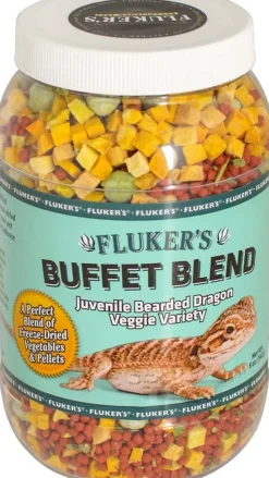 Fluker's Buffet Blend Juvenile Bearded Dragon Veggie Variety Freeze Dried Food 5-oz