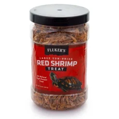 Fluker's Large Sun-Dried Red Shrimp Reptile Treat 10-oz
