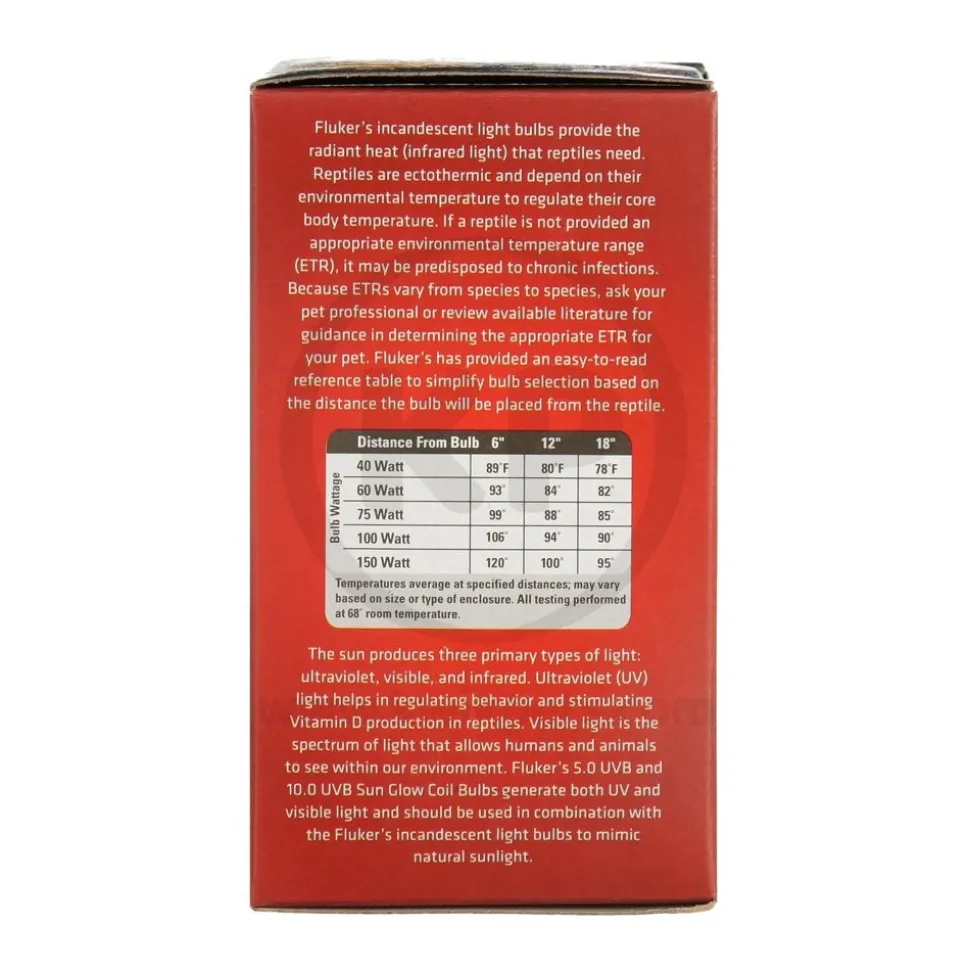 Fluker's Repta-Sun Incandescent Reptile Red Heat Bulb 60W