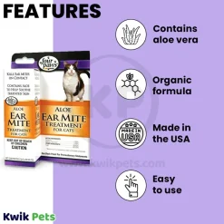 Four Paws Healthy Promise Aloe Ear Mite Treatment For Cats 0.75-oz