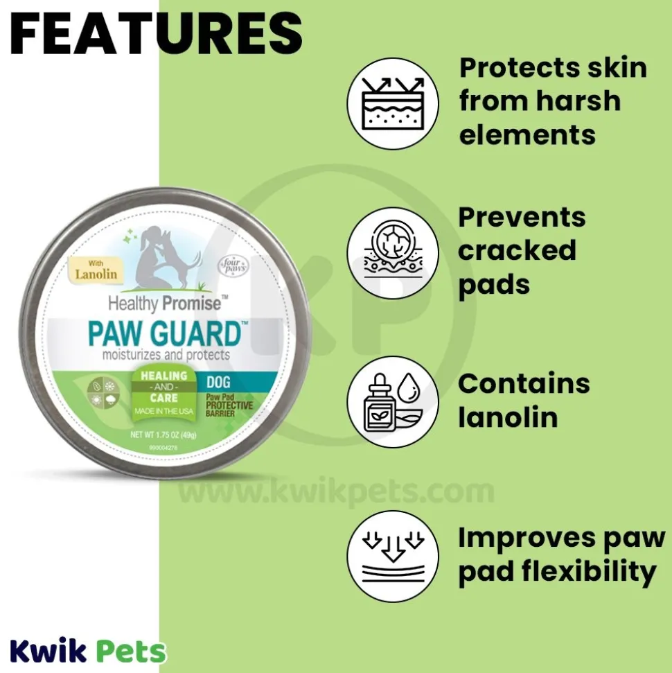 Four Paws Healthy Promise Paw Guard Dog Paw Balm with Lanolin 1.75-oz