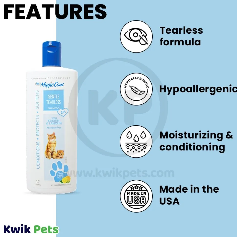 Four-Paws Magic Coat Gentle Tearless Cat Shampoo 12-oz