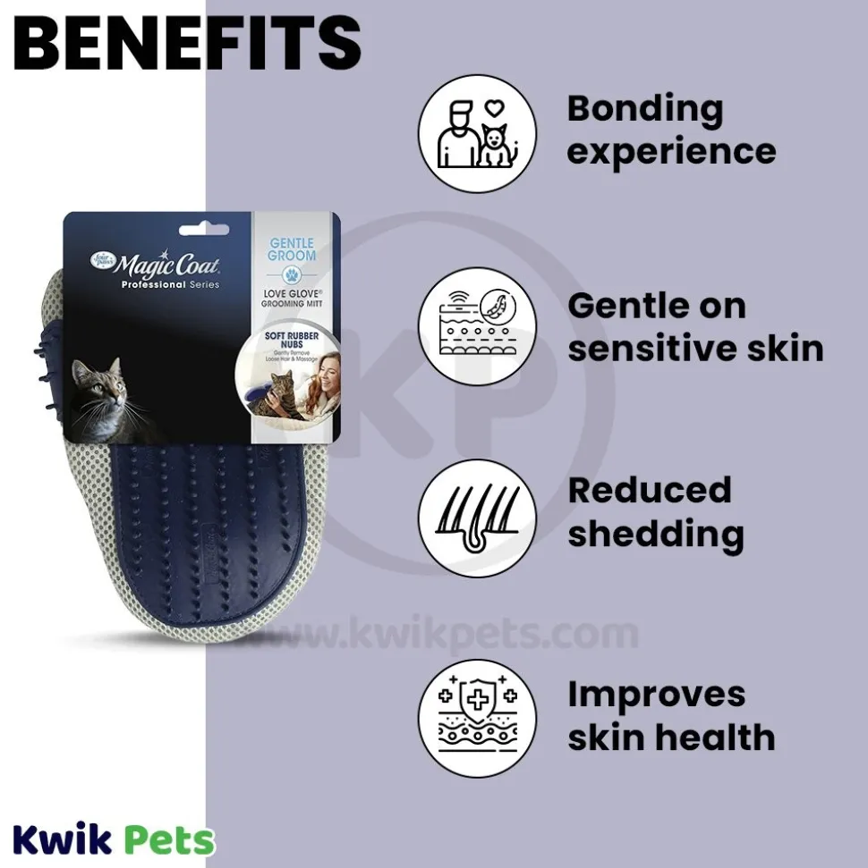 Four Paws Magic Coat Love Glove Cat Grooming Mitt One Size