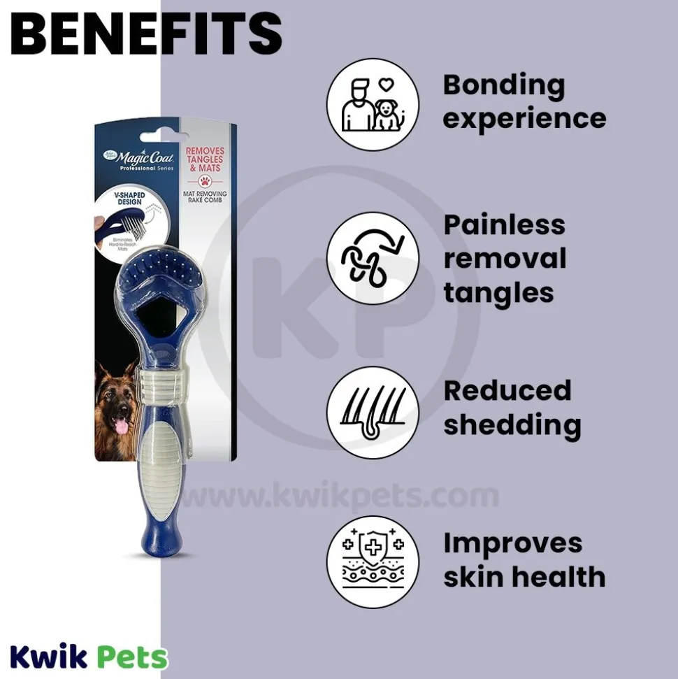 Four Paws Magic Coat Mat Removing Dog Rake Comb