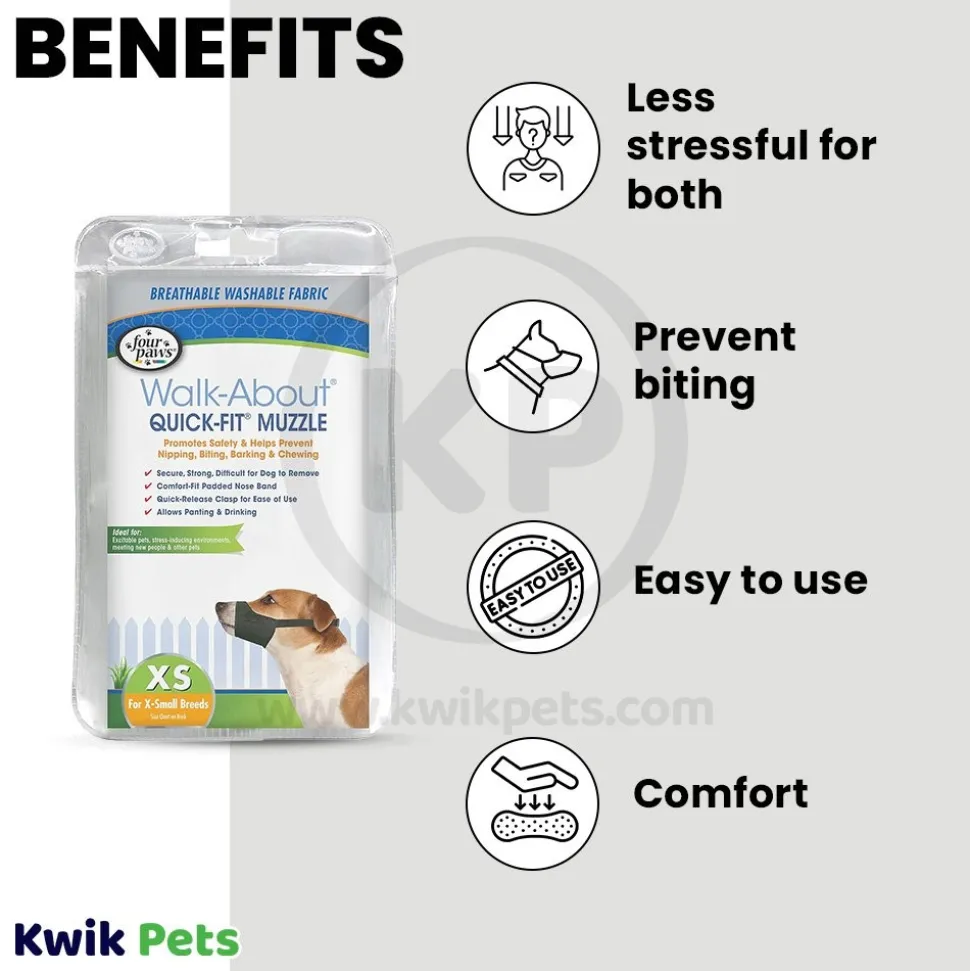 Four Paws Walk-About Quick-Fit Dog Muzzle Small