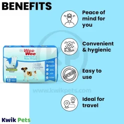 Four Paws Wee Wee Disposable Male Dog Wraps X-Small/Small 12pk