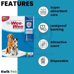 Four Paws Wee-Wee Superior Performance X-Large Dog Pee Pads 21 Count 28 in X 34 in